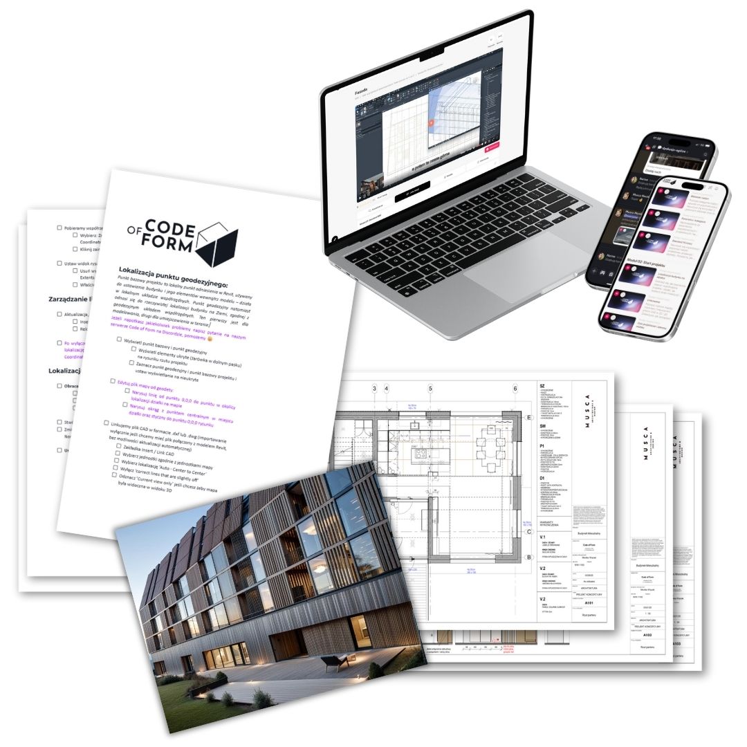 Kurs Code of Form projektowanie Revit Szablon biblioteki modeli checklisty